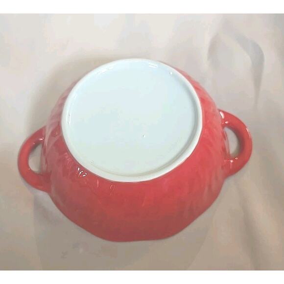 Bohemian Style Ceramic Ramen Soup Bowl with Handle Microwave Safe Embossed New - Picture 7 of 7
